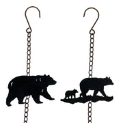Green - Image 8 - Set of 2 Rain Chains, 52-Inch Long with Alternating Black Bear and Tree Silhouettes, 4-Inch Diameter, Bell