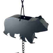 Black - Image 3 - Black Bear Rain Chain - 75 inches Long with 8 3D Bear Designs, Weighted Bell for Wind Chime Sound, Durable