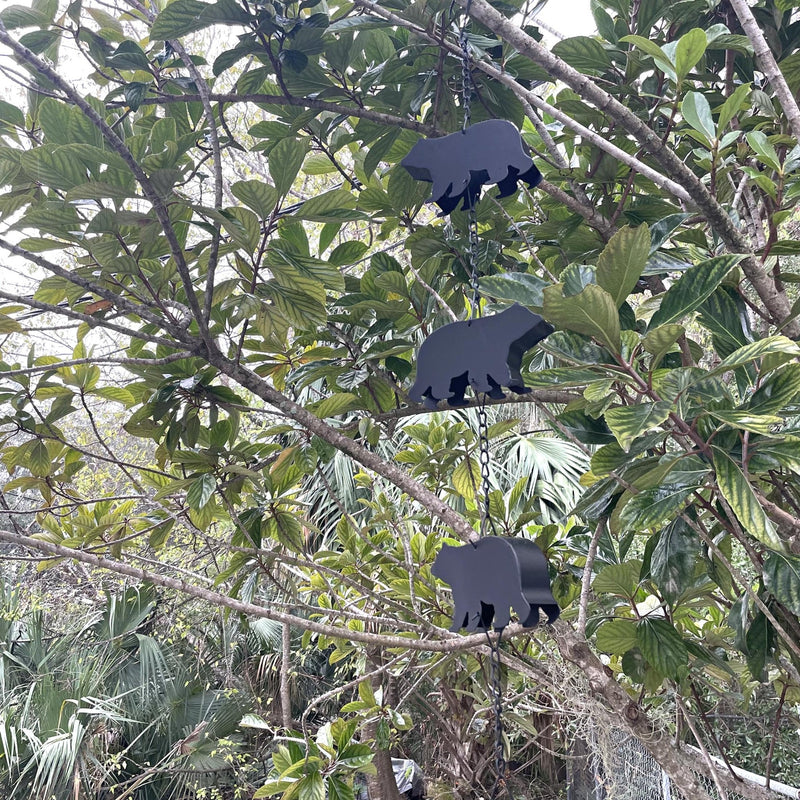 Black - Image 4 - Black Bear Rain Chain - 75 inches Long with 8 3D Bear Designs, Weighted Bell for Wind Chime Sound, Durable