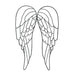 Gray - Image 1 - Metal Wire Art Angel Wings Wall Sculpture 25 inch