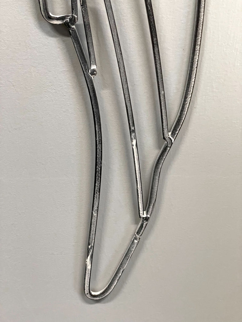 Gray - Image 6 - Metal Wire Art Angel Wings Wall Sculpture 25 inch