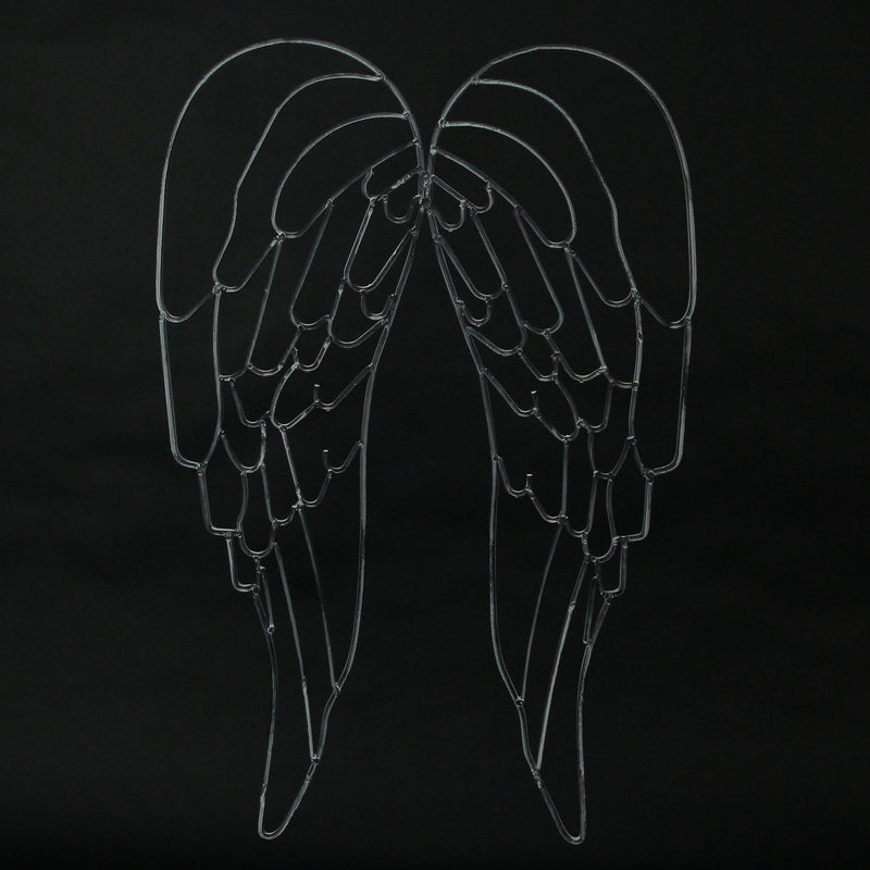 Gray - Image 7 - Metal Wire Art Angel Wings Wall Sculpture 25 inch