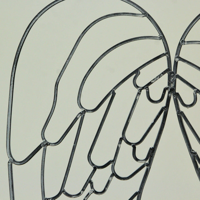 Gray - Image 9 - Metal Wire Art Angel Wings Wall Sculpture 25 inch