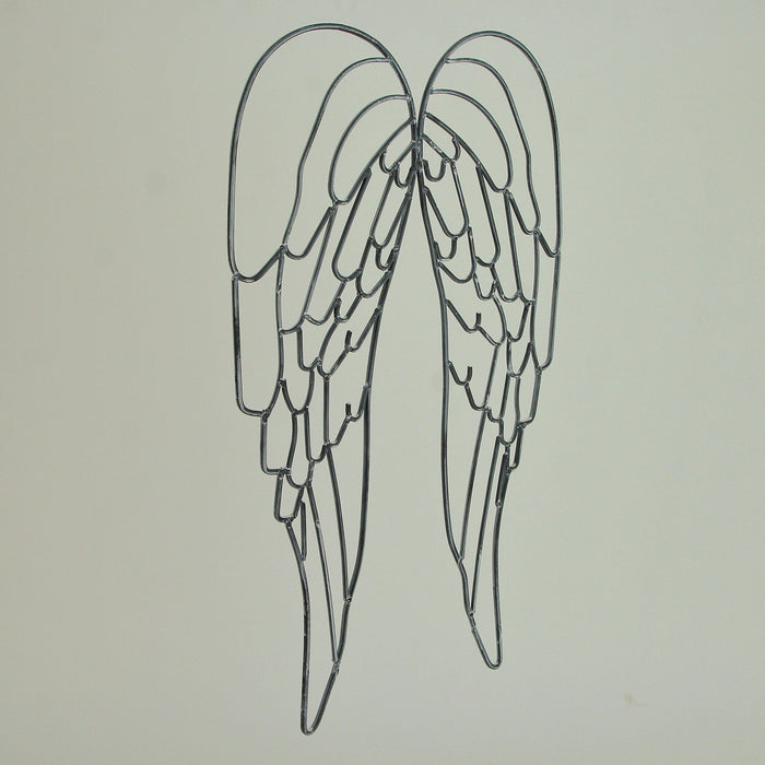Gray - Image 8 - Metal Wire Art Angel Wings Wall Sculpture 25 inch