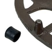 Cast Iron Mid Century Modern Stars Trivet – Bronze Finish, 8" Round, Durable Heat-Resistant Cast Iron Table Protector,