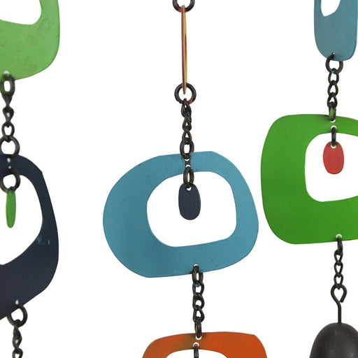 Multicolor Mid Century Modern Mobile Wind Chime Hanging Garden Home Decor Art Image 2