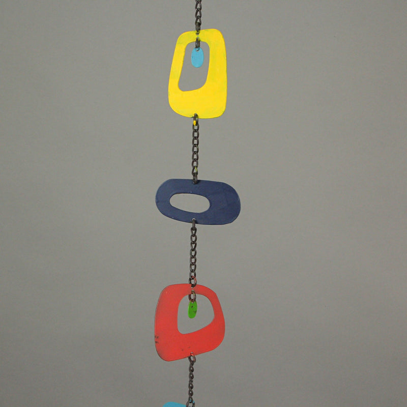 Multicolor Mid Century Modern Wind Chime Hanging Outdoor Garden Home Decor Art Image 4