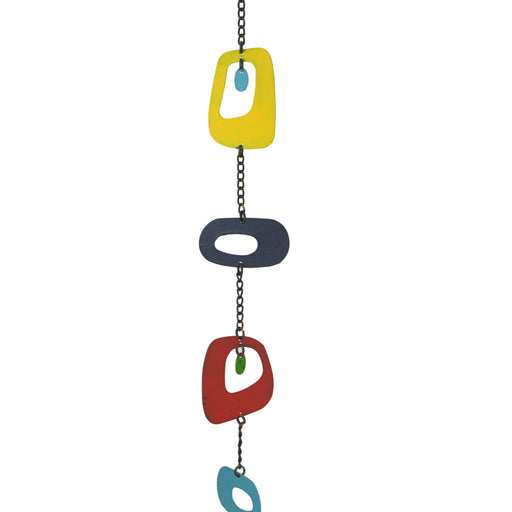 Multicolor Mid Century Modern Wind Chime Hanging Outdoor Garden Home Decor Art Image 2