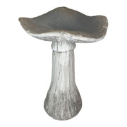 White - MGO - Set - Image 2 - Set of 2 Magnesium Oxide Mushrooms, 14" & 17" Tall, Indoor Outdoor Garden Sculptures, Rustic