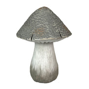White - MGO - Set - Image 3 - Set of 2 Magnesium Oxide Mushrooms, 14" & 17" Tall, Indoor Outdoor Garden Sculptures, Rustic