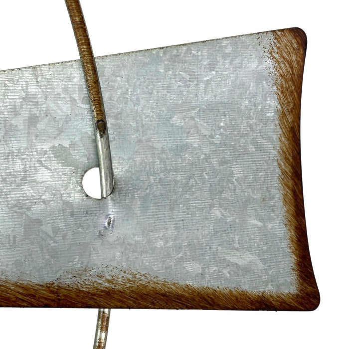 Medium - Image 7 - Set of 2 Galvanized Grey Metal Half-Windmill Wall Sculptures: Rustic Country Farmhouse Home Decor with