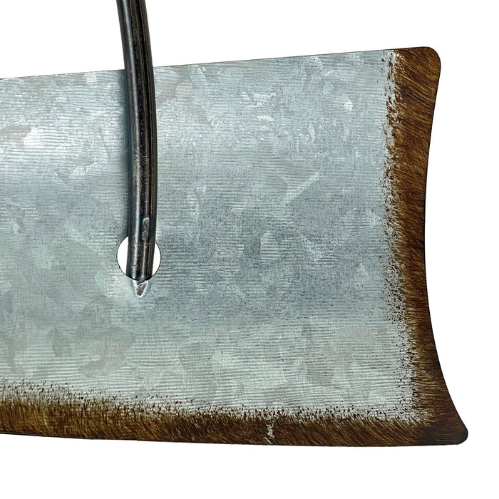 Large - Image 8 - Set of 2 Galvanized Metal Half-Windmill Wall Sculptures - Large Rustic Country Farmhouse Art Decorations -