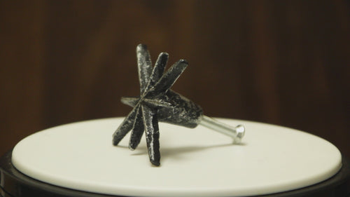 Mid-Century Starburst Cast Iron Drawer Pulls — Silver — product video