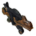 Rustic Bear on Branch Wood Wall Sculpture, 31 x 14.75 Inch Intarsia Bear Art with Glossy Brown and Black Finish, Handcrafted