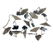 Brown - Image 1 - Rustic Black Bear & Umbrella Rain Chain - 75 inches Long Distressed Copper Finish, 10 Decorative 3D