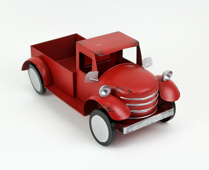 Red - Image 2 - Vintage Rustic Red Metal Antique Pickup Truck Planter: Charming Indoor and Outdoor Western Decor Accent,