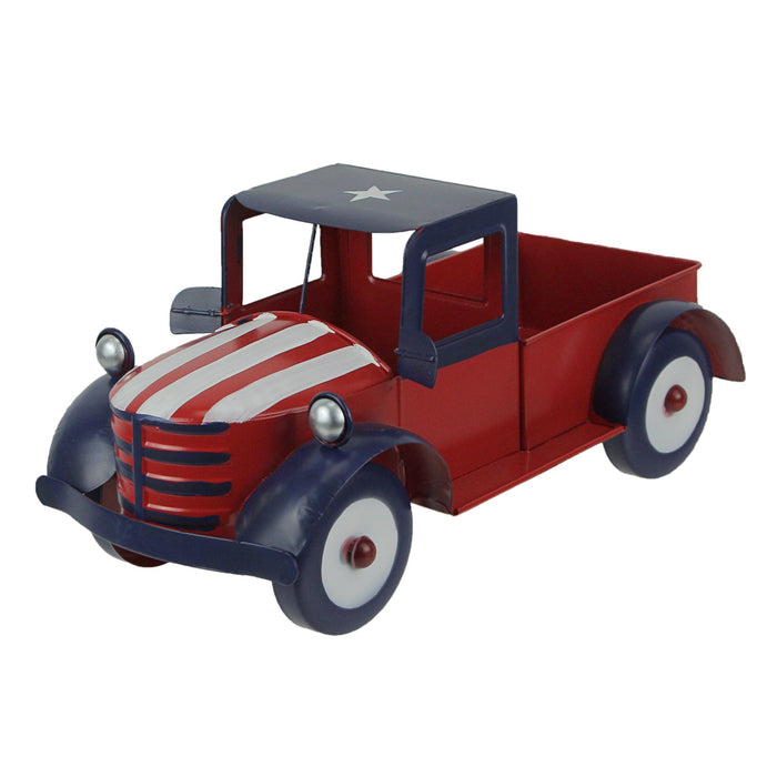 Red - Image 1 - Rustic Red, White, and Blue Metal Vintage Patriotic Pickup Truck Planter: Antique Stars & Stripes Design - 14