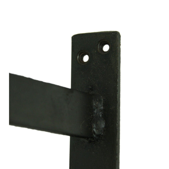 1 - Image 3 - Rustic Vintage Charm - Matte Brown Metal and Wood Pulley & Hook Wall-Mounted Plant Hanger - 30 Inches High -