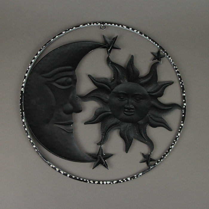Two Piece Set - Image 4 - Set of 2 Celestial-Inspired Rustic Metal Sun, Moon, and Stars Wall Art Hangings for Indoor and