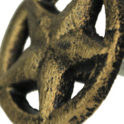 Set of 12 Antique Gold Western Star Cast Iron Cabinet Knobs or Drawer Pulls - 2 Inch Diameter - Easy Install - Enhance Your
