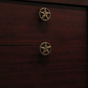 Set of 12 Antique Gold Western Star Cast Iron Cabinet Knobs or Drawer Pulls - 2 Inch Diameter - Easy Install - Enhance Your