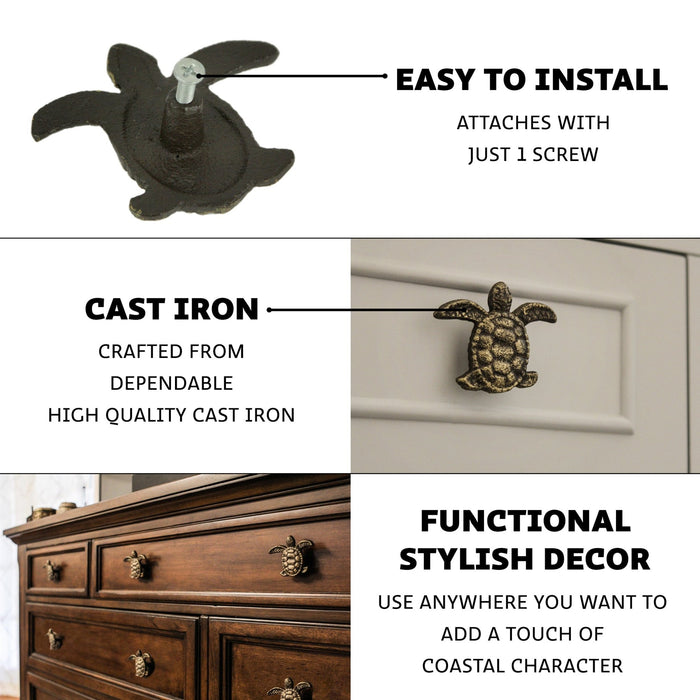 20-Piece Shell & Sand Dollar Drawer Pulls - Cast Iron Nautical Knobs For Bathroom/Kitchen