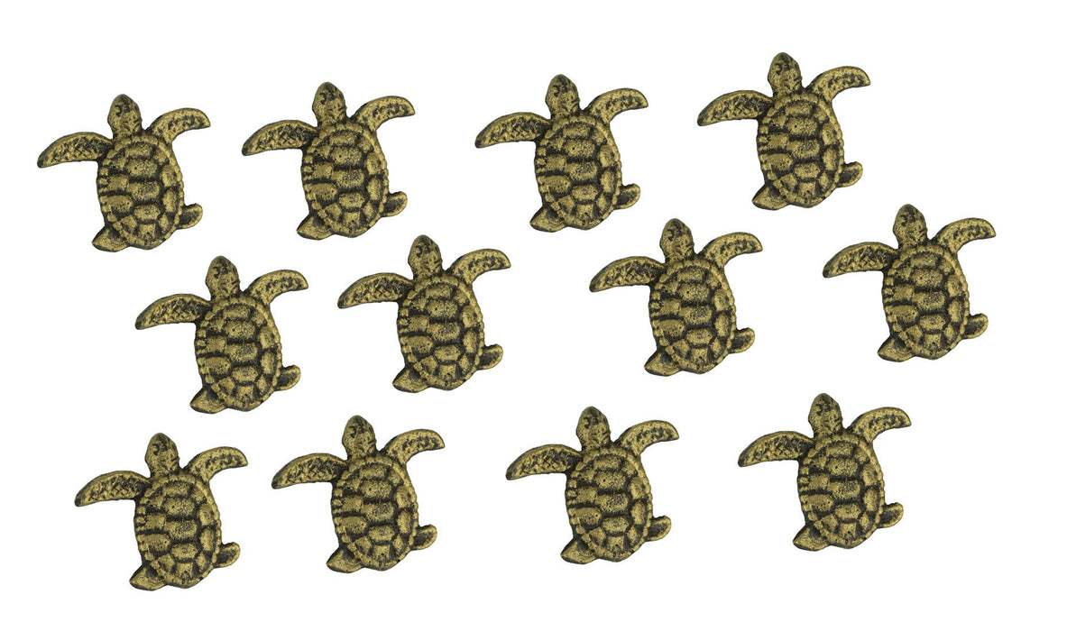 Bronze - Image 1 - Set of 12 Bronze Finish Cast Iron Sea Turtle Drawer Pulls Decorative Cabinet Door Knobs - 3 Inches Long -