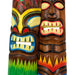 Set of 2 Handcrafted Fire and Earth Wood Tiki Totem Wall Masks - 20 Inches High - Perfect for Vibrant Tropical Ambiance -
