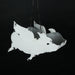 White - Image 8 - Set of 2 Antique White Finish Metal Flying Pig Hanging Planters - Perfect for Succulents and Flowers -