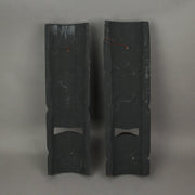 Set of 2 Unique Hand-Carved Wooden Polynesian-Style Tiki Wall Hanging Masks Featuring Sun and Flower Headdress - Artisan