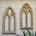 White - Image 5 - Set of 2 Whitewashed Wood Gothic Arch Window Frame Wall Hangings - 15.75 Inch Sculptural Home Decor,
