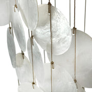 Set of 2 White Capiz Shell Wind Chimes – Elegant 29-Inch Hanging Coastal Décor for Patio, Garden, Porch or Balcony, Soothing