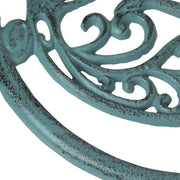 Set of 3 Cast Iron Nautical Table Trivets - Mermaid, Anchor, Compass Rose - Decorative Kitchen Coastal Decor and Wall