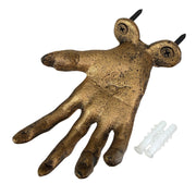Gold - Image 10 - Set of 3 Cast Iron Creepy Hand Wall Hooks, Antique Gold Distressed Finish Gothic Wall Mounted Decor, 2.25 x