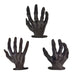 Black - Image 9 - Set of 3 Cast Iron Creepy Hand Decorative Wall Hooks, Antique Black Distressed Gothic Decor for Light