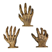 Gold - Image 9 - Set of 3 Cast Iron Creepy Hand Wall Hooks, Antique Gold Distressed Finish Gothic Wall Mounted Decor, 2.25 x