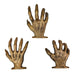 Gold - Image 9 - Set of 3 Cast Iron Creepy Hand Wall Hooks, Antique Gold Distressed Finish Gothic Wall Mounted Decor, 2.25 x