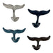 Natural - Image 2 - Set of 4 Colorful Cast Iron Whale Tail Wall Hooks - Decorative Nautical Coat, Towel or Clothing Hangers