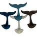 Natural - Image 4 - Set of 4 Colorful Cast Iron Whale Tail Wall Hooks - Decorative Nautical Coat, Towel or Clothing Hangers