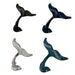 Natural - Image 5 - Set of 4 Colorful Cast Iron Whale Tail Wall Hooks - Decorative Nautical Coat, Towel or Clothing Hangers