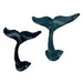 Natural - Image 6 - Set of 4 Colorful Cast Iron Whale Tail Wall Hooks - Decorative Nautical Coat, Towel or Clothing Hangers