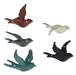 Coral - Image 1 - Charming Set of 5 Coastal Coral Color Cast Iron Flying Birds Wall Sculptures: Rustic Country Decorative