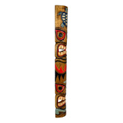 Zeckos Set of 5 Double Tiki Mask Hand Carved 40 Inch Wall Decor - Perfect Patio Decor, Unique Wall Art, and Artisan Made