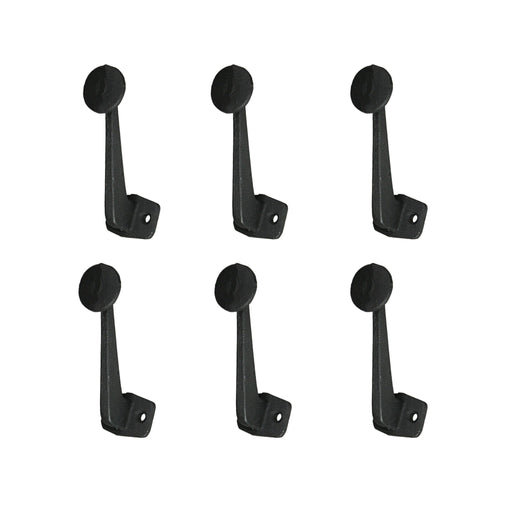 Set of 6 Cast Iron Typewriter Key Button Coat Hooks Wall Mounted Towel Hanging Rack Image 1