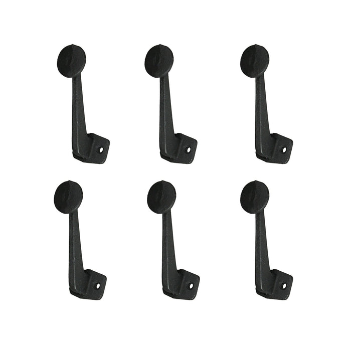 Set of 6 Cast Iron Typewriter Key Button Coat Hooks Wall Mounted Towel Hanging Rack Image 1