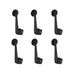 Set of 6 Cast Iron Typewriter Key Button Coat Hooks Wall Mounted Towel Hanging Rack Image 1