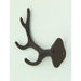 Set of 8 Cast Iron Antler Wall Hooks for Bathroom, Towels, Hats, and More - Charming Western Decor - Each 5.5 Inches High -