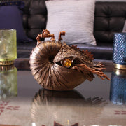 Steampunk Nautilus, Octopus Skull Fusion & Post-Apocalyptic Skull Statues – Retro-Futuristic Oceanic Sculptures with Bronzed