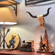 15-Inch Longhorn Steer Skull Resin Home Decor: A Stunning Blend of Decorative Art and Craftsmanship for Your Wall, Desk, or