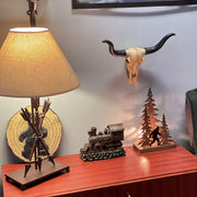 15-Inch Longhorn Steer Skull Resin Home Decor: A Stunning Blend of Decorative Art and Craftsmanship for Your Wall, Desk, or